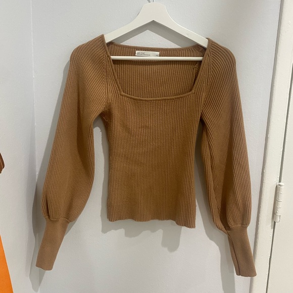 OAK + FORT Sweaters - Oak + Fort Square Neck Sweater